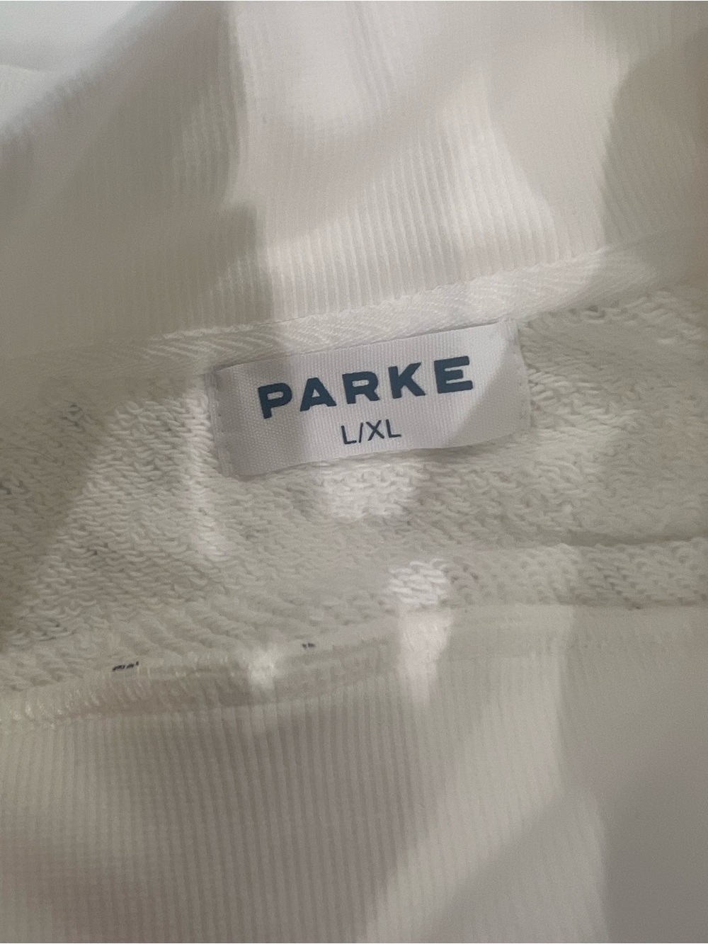 Parke White Denim Polka Dot Mockneck L/XL - Picture 3 of 4